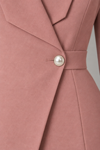 Suit – Women's Business Suit with Wide-Leg Trousers — Pink