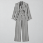 Avery – Women's Three-Piece Coat Suit Set — Grey