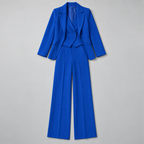 Avery – Women's Three-Piece Coat Suit Set — Blue