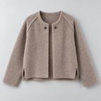Jacket – Women's Cropped Oversized Jacket — Khaki