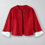 Jacket – Women's Cropped Oversized Jacket — Red