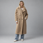 Arden – Women's Long Teddy Coat — Oat