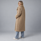 Arden – Women's Long Teddy Coat — Oat