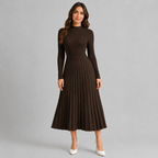 Midi Dress – Women's Knit Bodycon Long Sleeve Dress