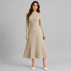 Midi Dress – Women's Knit Bodycon Long Sleeve Dress