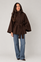 Celia - High-Collar Belted Coat