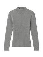 Raya – Ribbed Mock Neck Sweater