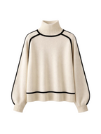 Irena – Contrast Trim Turtleneck