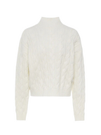 White Knit Turtleneck Sweater