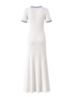White Knit Maxi Dress – Slim Fit