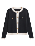 Camelia – Contrast Knit Cardigan