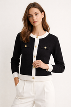 Camelia – Contrast Knit Cardigan
