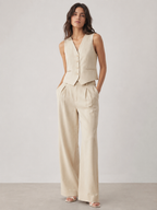 Elira – Linen Cotton Vest Set