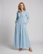 Button Front Maxi Shirt Dress