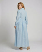 Button Front Maxi Shirt Dress