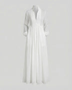 Button Front Maxi Shirt Dress