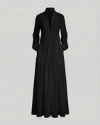Button Front Maxi Shirt Dress